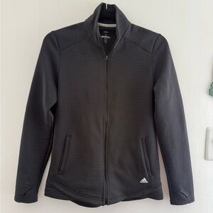 Adidas Women’s Black Ribbed Golf Zip Up